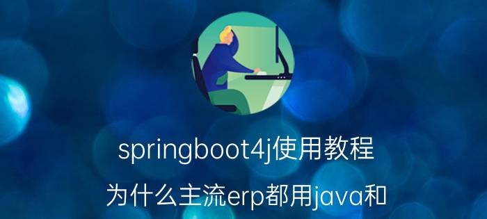 springboot4j使用教程 为什么主流erp都用java和.net，基于php的却很少？